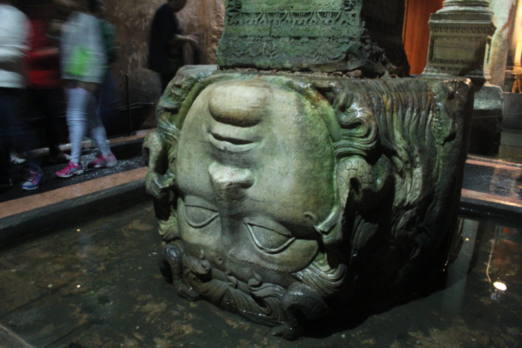 Head in Basilica Cistern