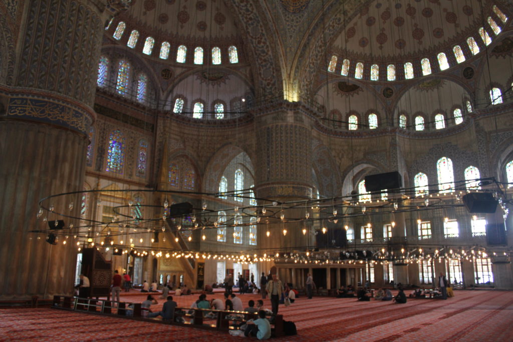 Inside blue mosque