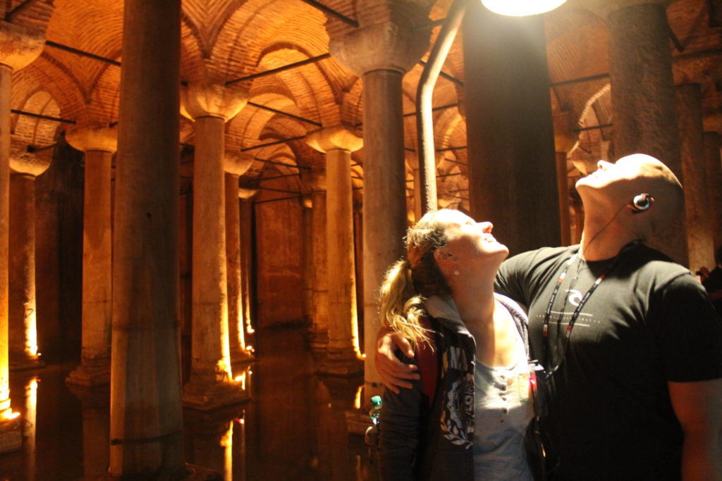 Looking up Basilica Cistern